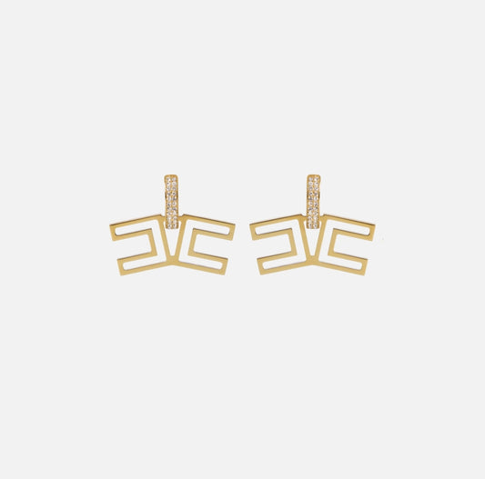 Orecchini con pave’ di strass Elisabetta Franchi